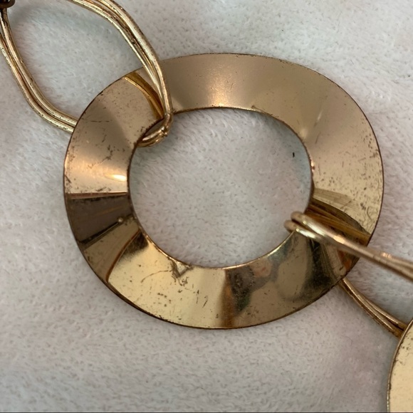 Vintage Gold Circle Necklace Gold tone Chain Necklace 18” with 3” extension - Picture 5 of 8